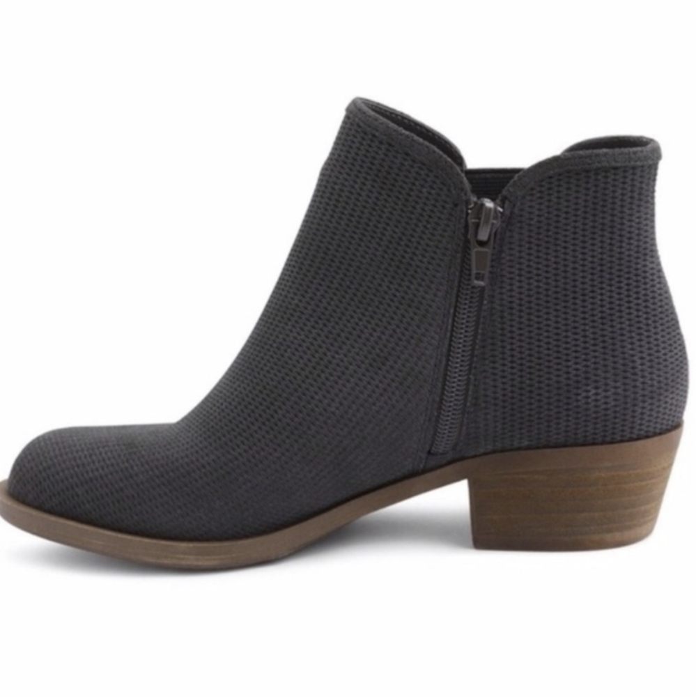 Kenzie Gerona Gray Perforated Ankle Boots